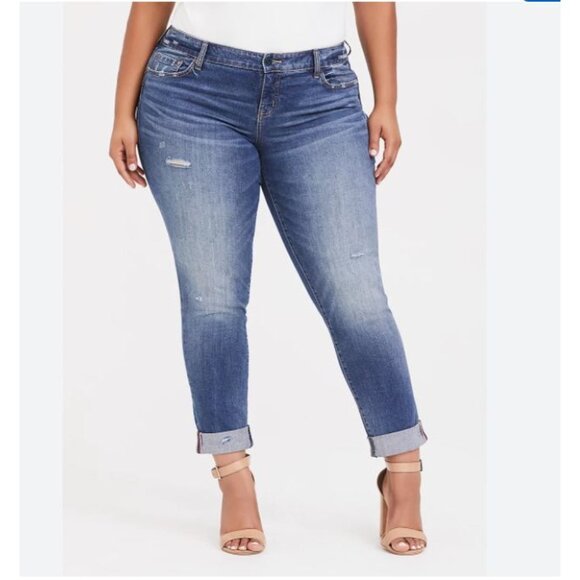Torrid Boyfriend Vintage Stretch Slim Straight Jean 26 - Picture 6 of 7